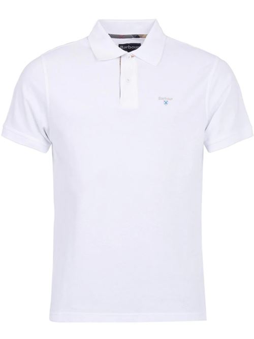 TARTAN PIQUE POLO BARBOUR | 251MMML0012WH11 WHITE/DRESS